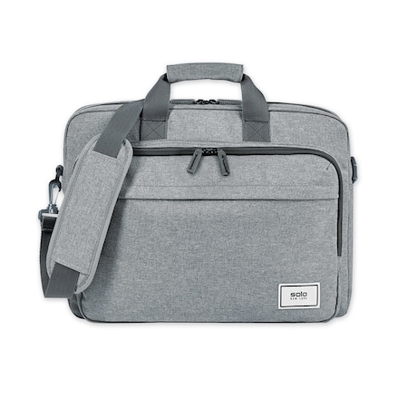 Solo Ny Sustainable Re:cycled Laptop Bag for 15.6in Laptop, 16.25x4.5x12, Gray UBN127-10